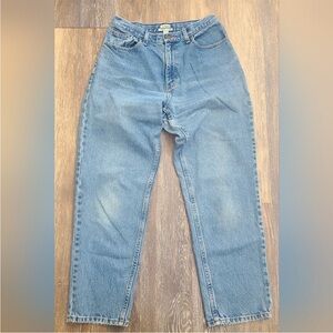 Vintage L.L. Bean Women's Straight Leg Jeans - Light Blue